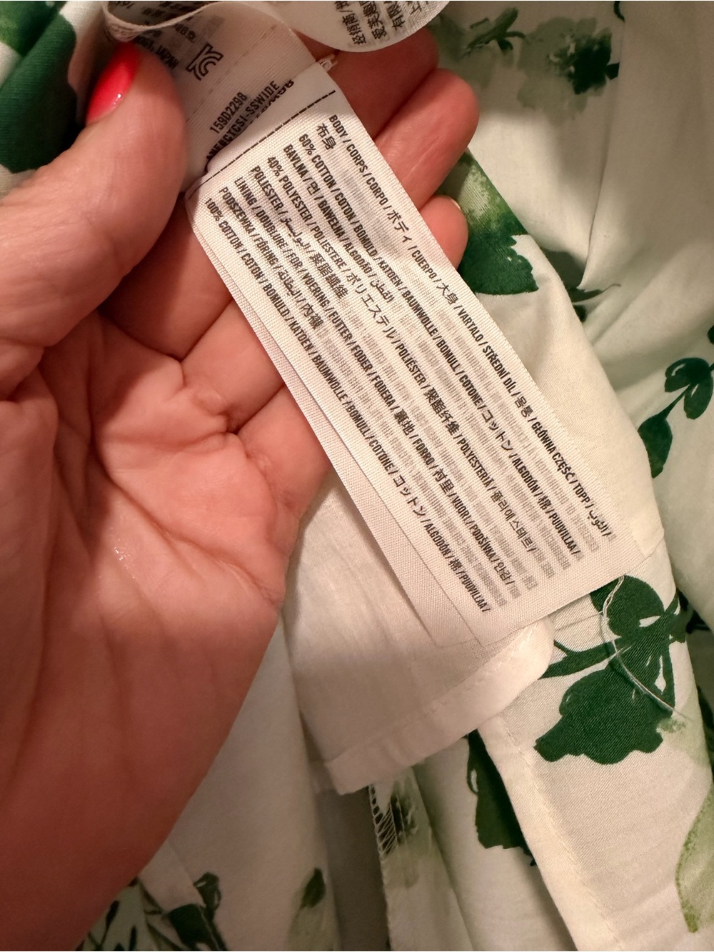 NWT Abercrombie & Fitch Maxi Dress with Green Floral Print - Picture 9 of 9